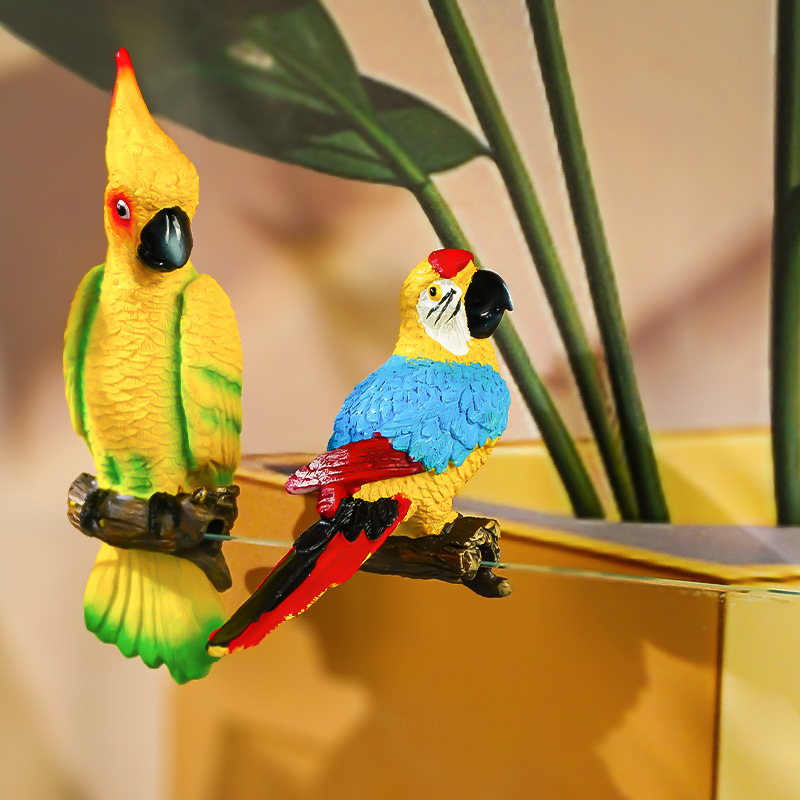 Adornos de acuario de resina de águila, adornos de acuario, piscicultura, adornos de paisajismo, accesorios de decoración de micropaisaje de pájaro de loro