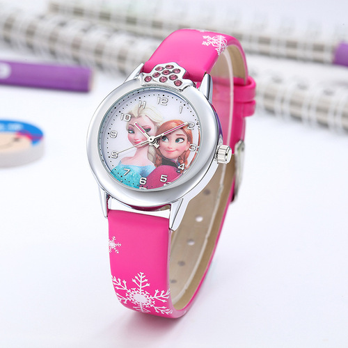 Children's Watch Girl Ice and Snow Cartoon Fantasy Toddler Cute Kid Girl Electronic Watch Wholesale