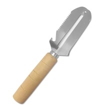 厂家白柄圆头刨不锈钢削皮刀土豆皮刮皮器水果刀家用厨房苹果刨刀