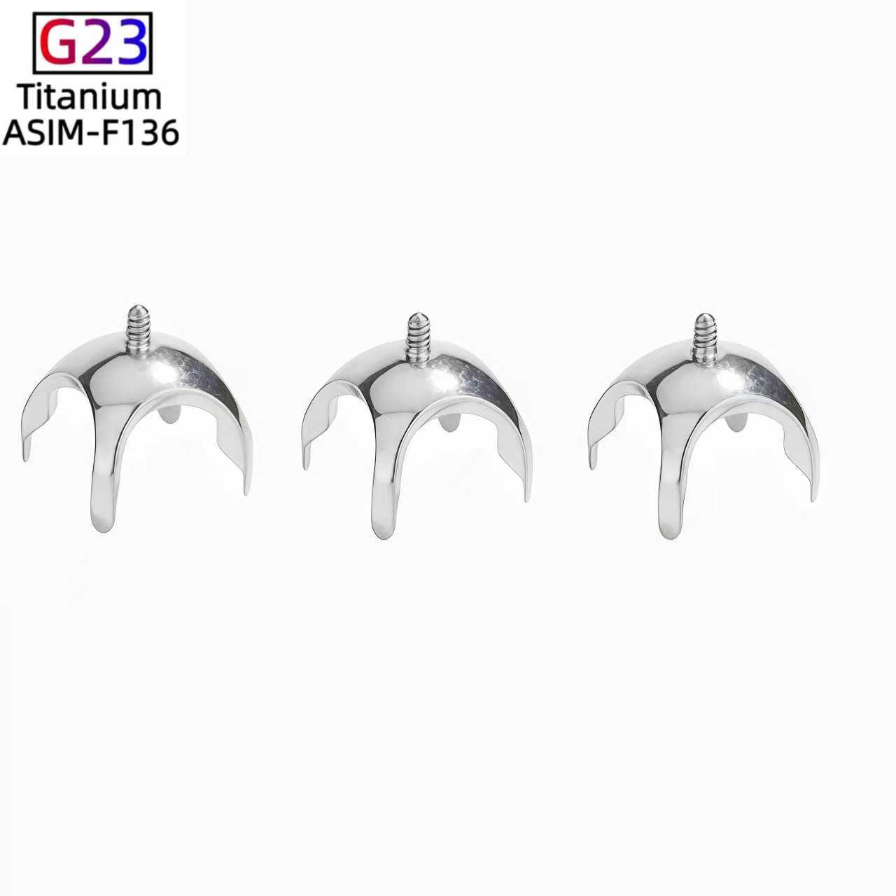 Pointed titanium steel lip stud product view