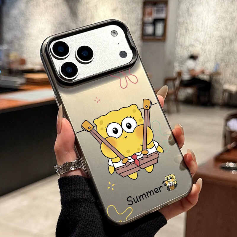IMD color silver anti-drop iPhone case suitable for iPhone 17 Pro Max/16 new model couple protective case