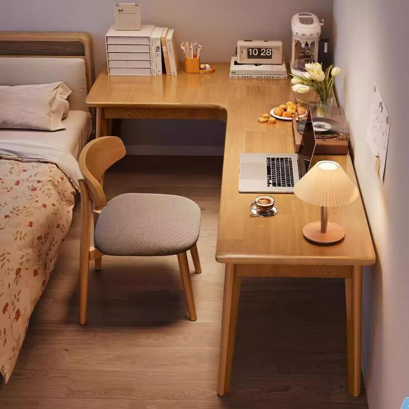 Solid Wood Corner Desk Student Home Writing Desk Corner L-Shaped Bedroom Study Large Table Office Computer Desk
