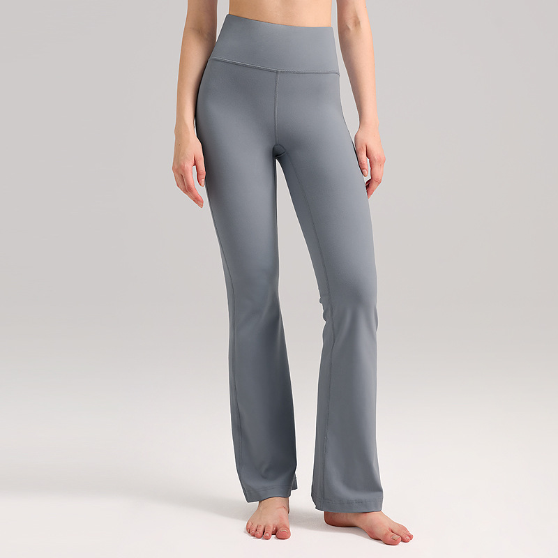 Microplaneta de cintura alta desnuda elástica pilates elástica pantalones deportivos para mujeres