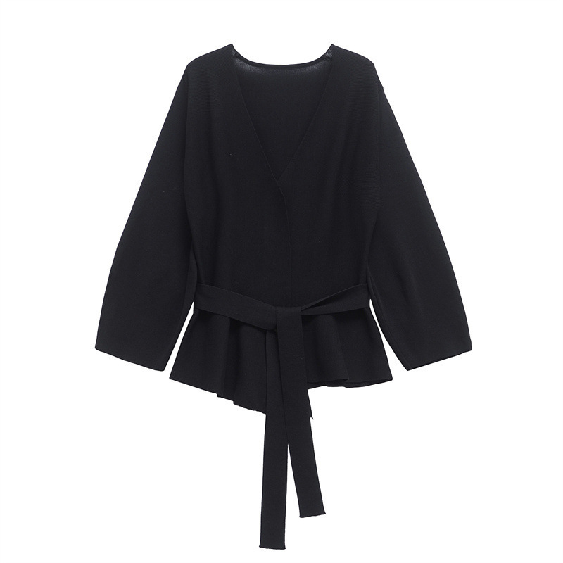 Women's Fashion: A Stylish V-Neck Dress With Belt And Shoulder Pad, Styled As A Suit Jacket Top._ecoleips.com