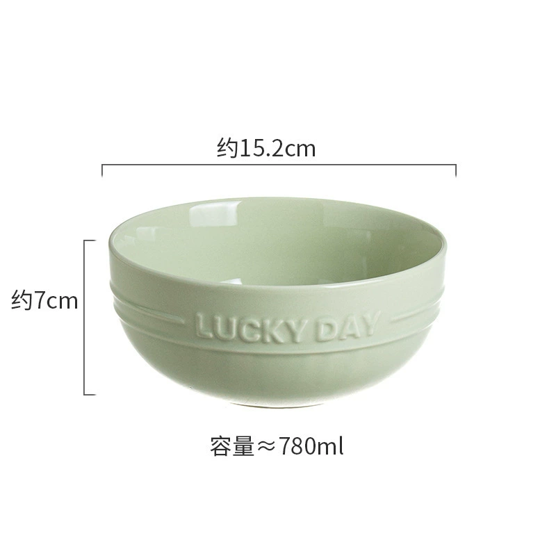 Underglaze color thick bowls and plates for housewarming, high-looking tableware and dishes sets, rice bowls, household simple bowls, spoons, soup bowls and plates
