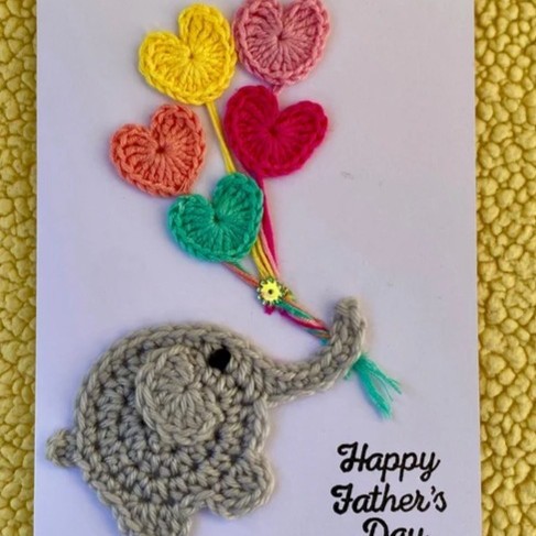 [완제품] 아버지의 날 축하 카드 풍선 코끼리