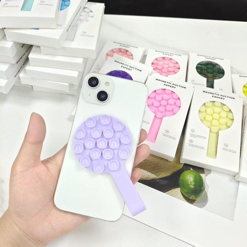 人気の売れ筋多機能携帯電話ホルダーシリコン磁気吸盤便利な携帯電話ステッカー強力な吸着力と滑り止め|undefined