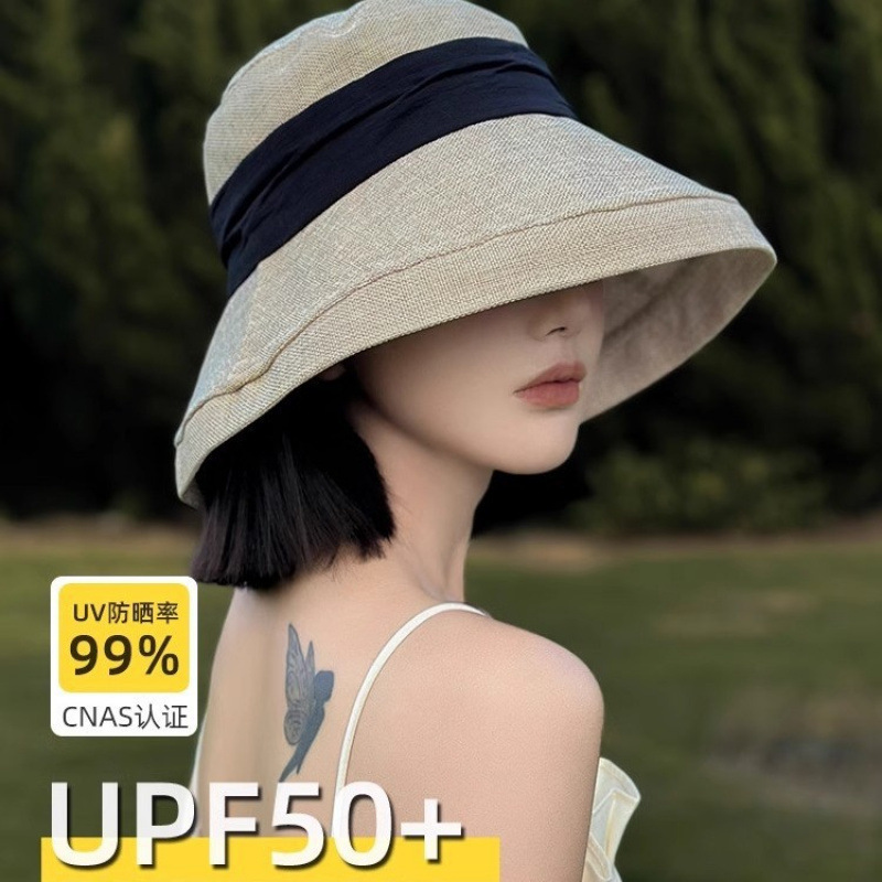 Japanese Fisherman Hat Women's Summer Thin Cotton and Linen Foldable Face-Shading Sun-Shading Face-Shading Small Basin Hat Japanese Fisherman Hat Women's Summer Thin Cotton and Linen Foldable Face-Shading Sun-Shading Face-Shading Small Basin Hat