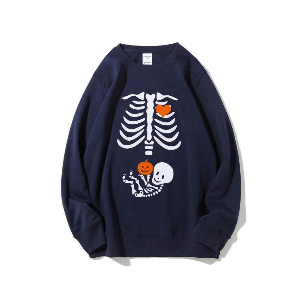 Skeleton Halloween Maternity Sweatshirt Funny Pregnancy
