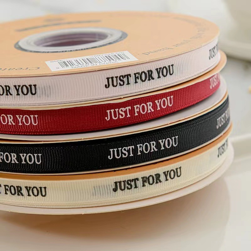 1cm cinta inglesa ramo caja de regalo embalaje hilo cinta de impresión sólo para usted flor cinta al por mayor