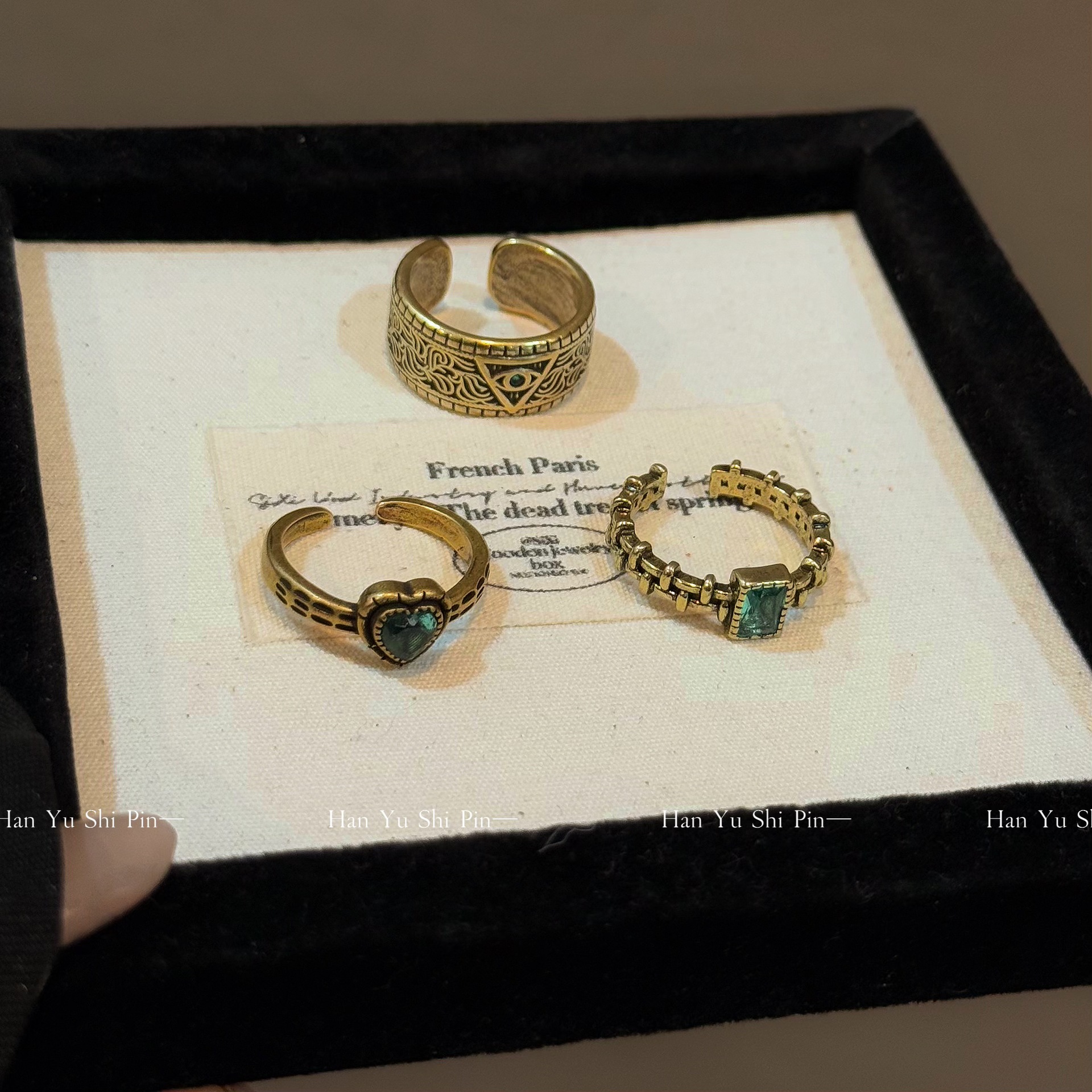 Vintage Herz Ring Mit Geometrischen Details Für Damen Modeschmuck_voghion.com