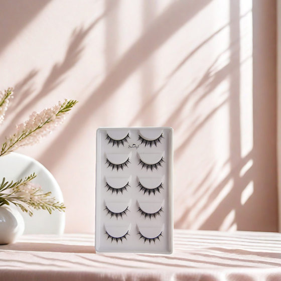 Five pairs of false eyelashes natural eyelashes a variety of optional beauty makeup eyelashes Deviruchi rubber-free women's group false eyelashes