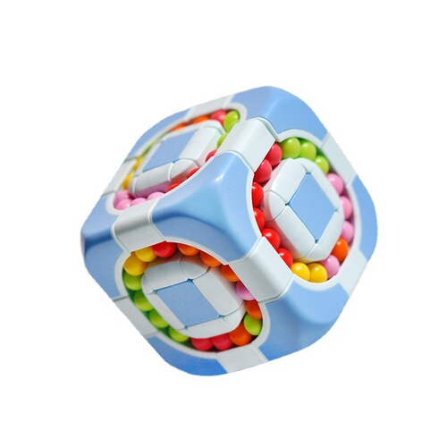 Cross-border children's intellectual development roller three-stage magic cube, let children put down their mobile phones to relieve stress, fingertip rotation magic bean cluster toy