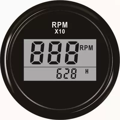 automobile instrument tachometer digital display tachometer - black-frame-black-background