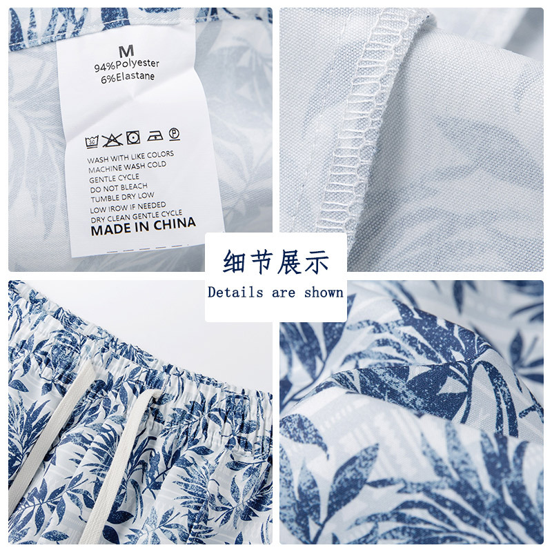 Trajes casuales transfronterizos, camisas de verano, pantalones cortos, un conjunto de trajes casuales de playa, camisas de flores, cardiganes image 4