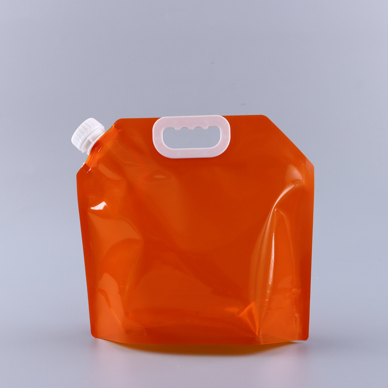 Bolsas de cerveza plegables prefabricadas, bolsas transparentes con boquilla para envasado de cerveza, bolsas de cerveza para llevar, bolsas portátiles con válvula para almacenamiento de agua