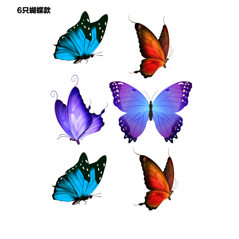 Nuevos dibujos animados simulación de mariposa auto pegatinas para cubrir pegatinas de arañazos auto decoración pegatinas no pegatinas de fábrica directa