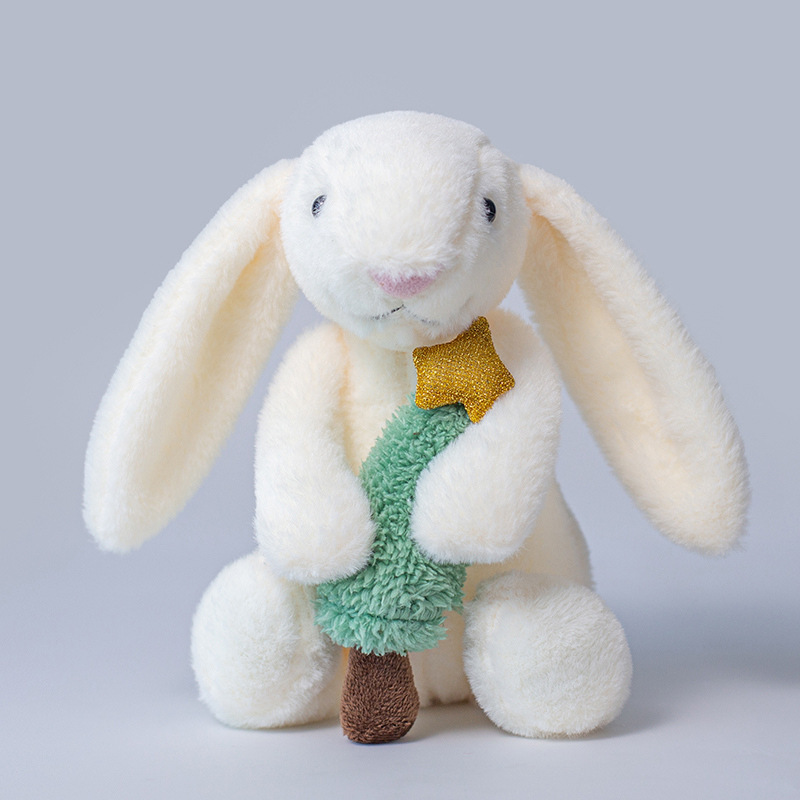 SnuggleBunny Plush Toy - Soft Huggable Rabbit Stuffed Animal With Carrot, Cuddly Companion For Kids & Adults, Perfect Gift For Christmas, Sleep Aid_voghion.com