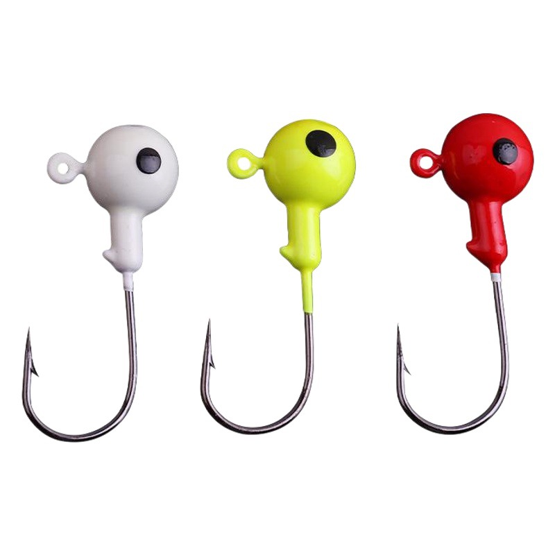 Color lead head hook crank hook straight angle hook Soft Bait Luya hook fishing gear accessories blood groove hook Texas fishing group spray paint
