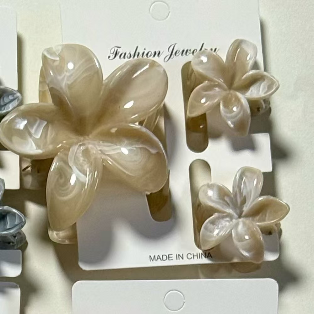 Nuevo cross-border mármol agarrar clips dulce y fresco huevo flor clips de cabello verano de alta calidad tiburón clips de cabello image 48