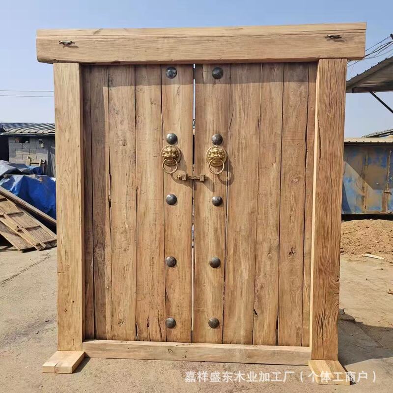 Antique Old Elm Door, Rural Self-Built House, Old Elm Entrance Door, Villa Door, Hotel Decorative Door Antique Old Elm Door, Rural Self-Built House, Old Elm Entrance Door, Villa Door, Hotel Decorative Door