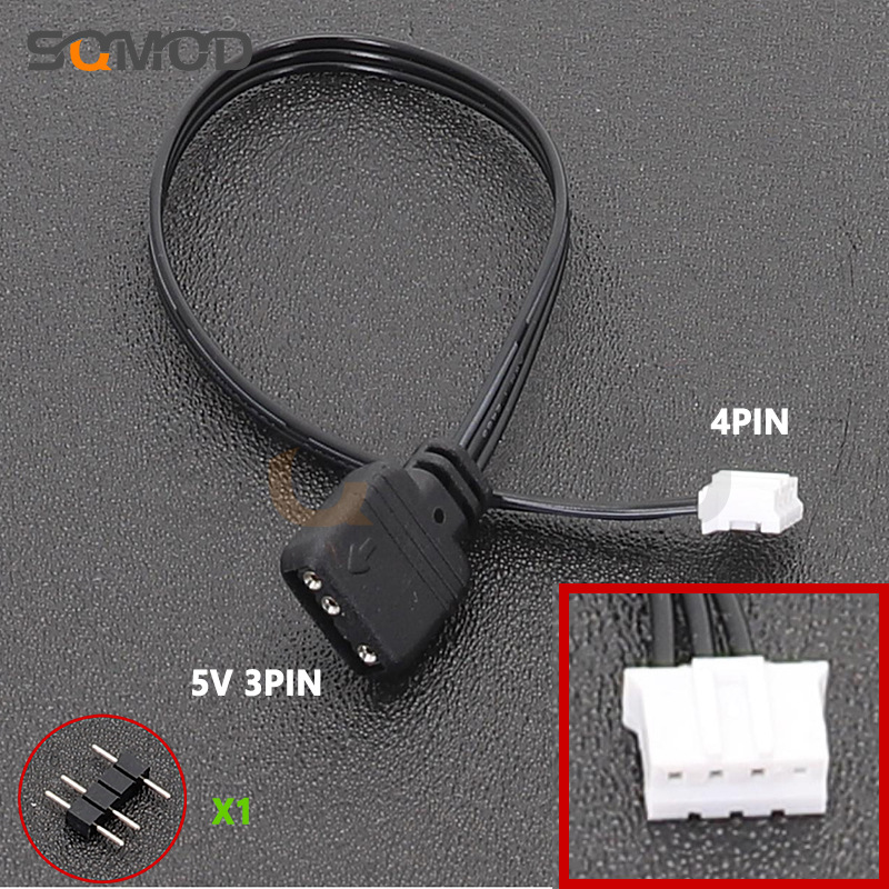 主板ARGB灯光转接线 适用于华硕微星AURA主板同步神光5V3针转小6P
