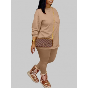 2021 Occident fashion Women's wear pinkycolor leisure time Two piece set Broad shoulders Long clothes Loose