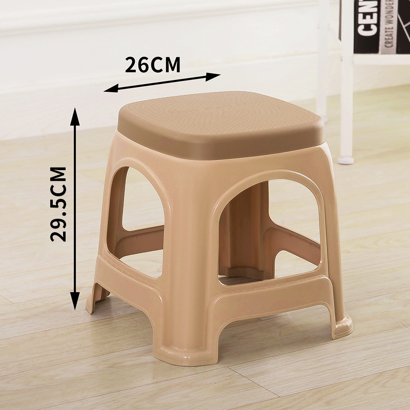Taburetes de plástico sala de estar doméstica gruesa taburetes de mesa de comedor para adultos taburetes económicos sillas de goma fabricantes taburetes altos idea simple