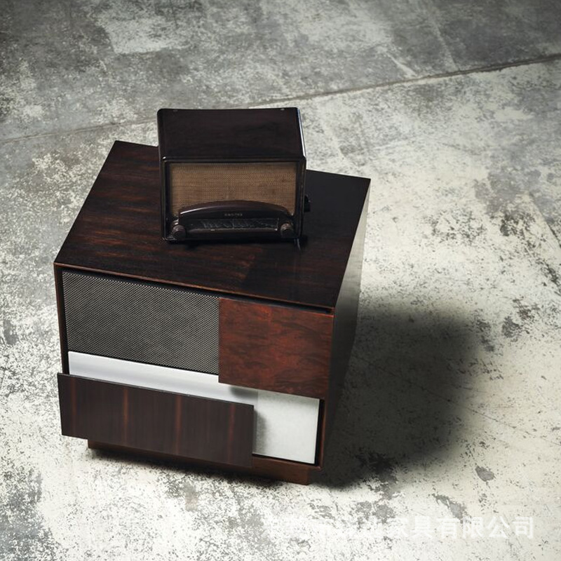 意大利baxter卧室床头柜板式简约现代设计师意式极简轻奢休闲边柜