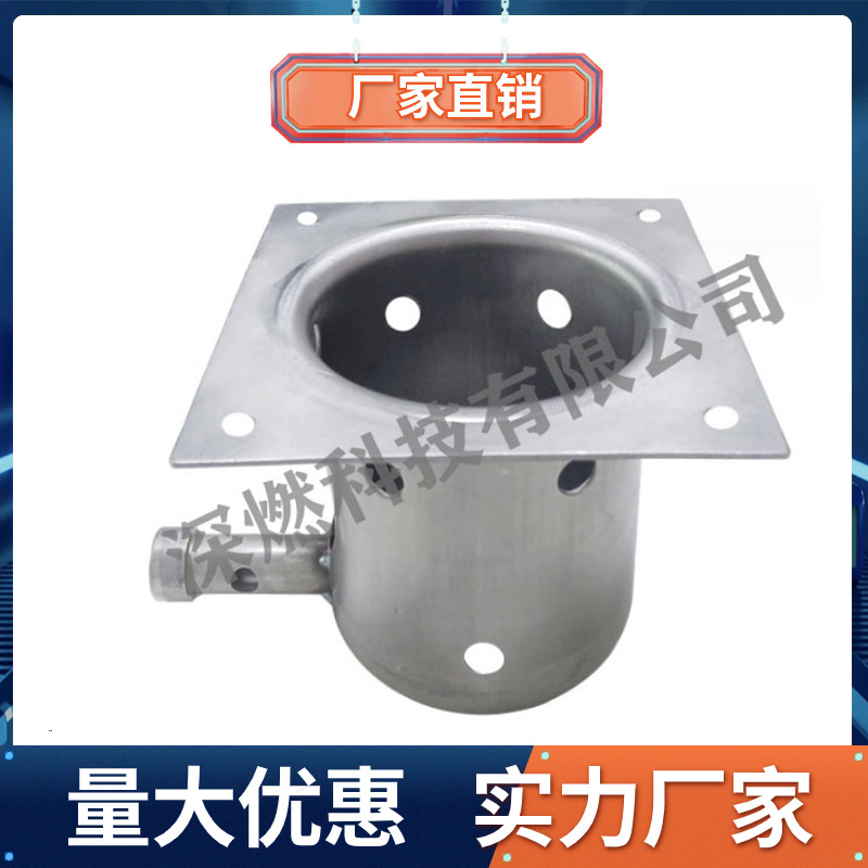 Sawdust pellet oven smoke oven spare parts iron burning tank fire pot