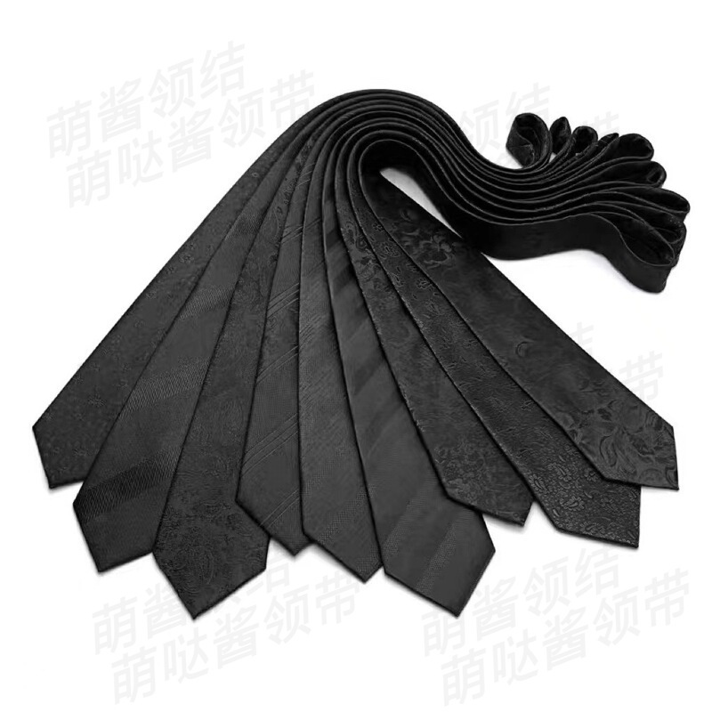 Black tie men's business formal wear professional suit accessories dark pattern wide 8CM work interview work hand fight