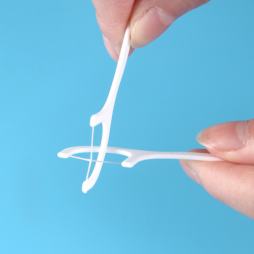 Disposable bagged dental floss polymer fine smooth dental floss stick oral care plastic high tension interdental brush floss pick