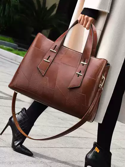 Women's Stylish Large Capacity Tote Bag with Crossbody Strap, Minimalist Design for Work