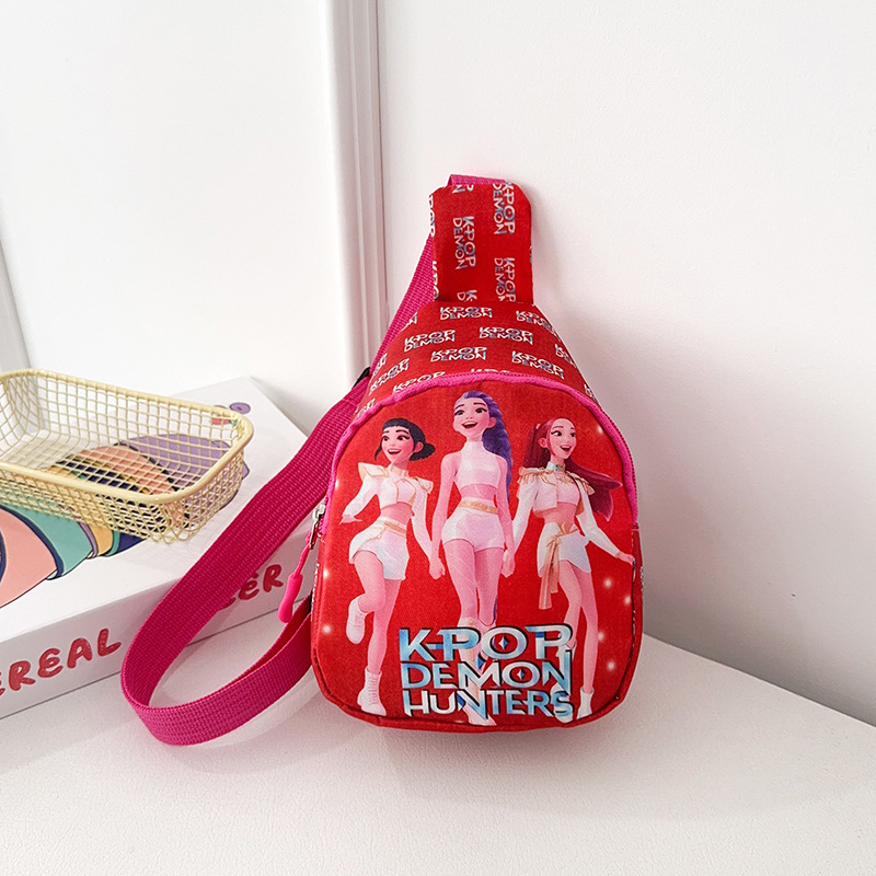 Comercio exterior 2026 nuevo KPOP bolso de pecho de dibujos animados para niños, mochila de moda para niños y niñas, jardín de infantes lindos bolsos de hombro
