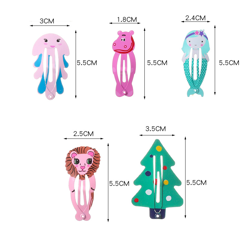 Fashion Christmas Tree Rainbow Fruit Alloy Hair Clip 1 Set display picture 1