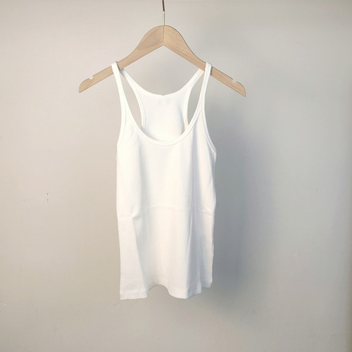 TOT camisole minimalist design organic cotton camisole slim stretch U-neck thin shoulder sleeveless top vest