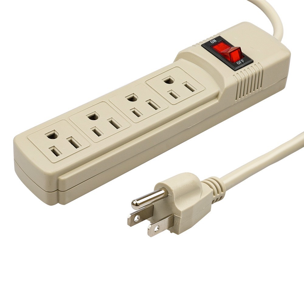 巴拿马 125V美式插座 4孔插座全铜 铜包铝CCA 南美排插插座南非