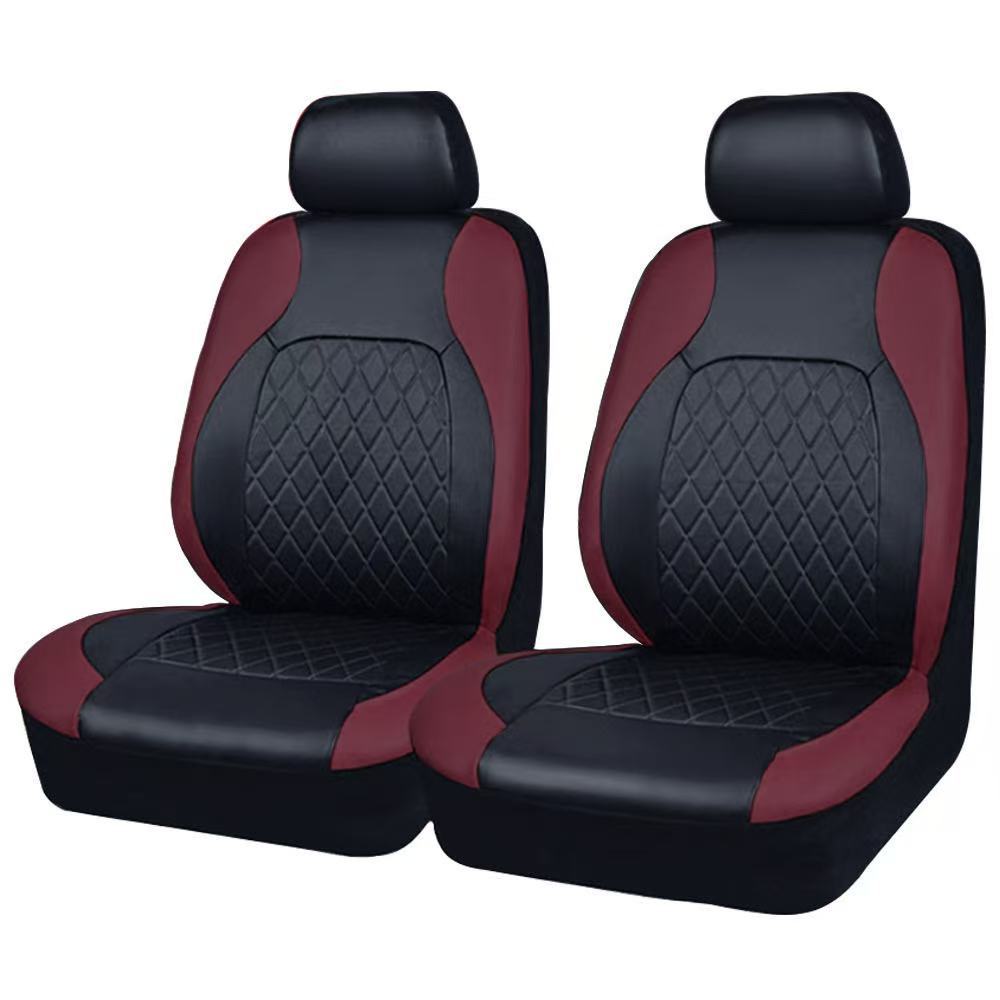 Amazon Mexico Cross-Border Foreign Trade Car Eight-Seater Seat Cover Single-Line Diamond Quilted Embroidery Leather Pu Leather Export to Europe and America