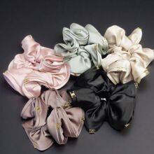 凯旋门法式双c大肠发圈女高级感懒惰风缎面大肠圈气质发绳发饰