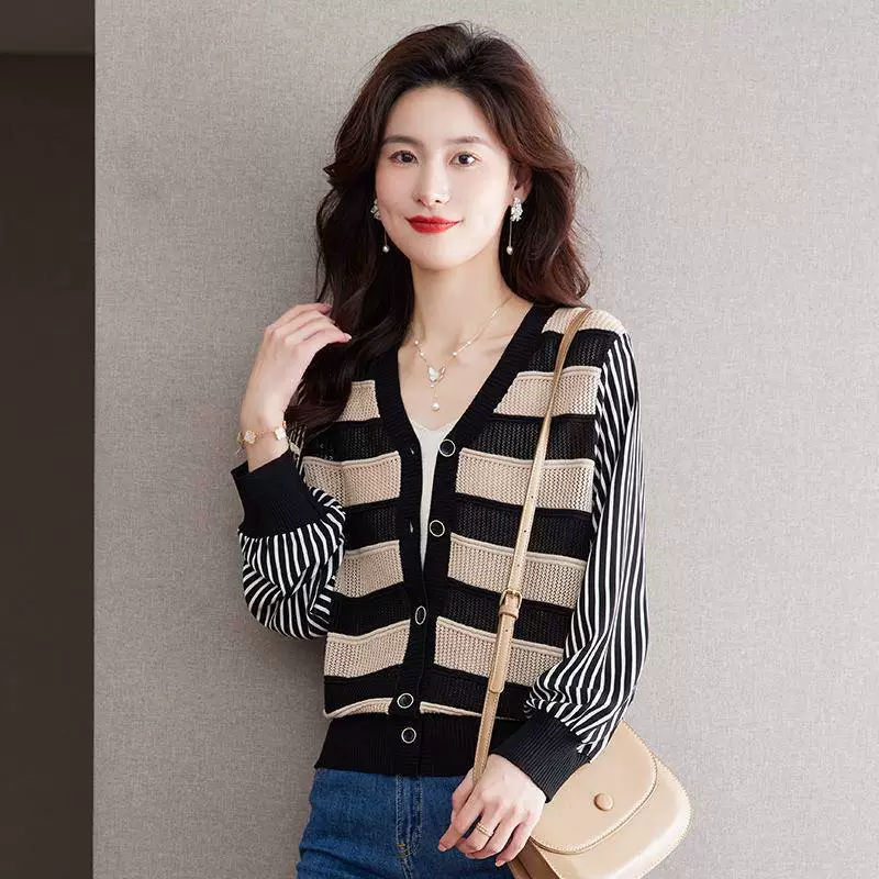 Autumn knitted cardigan, sweater, jacket