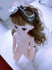 6-inch doll goggles 20cm EXO star figure doll glasses small blue 3D transparent glasses salon doll