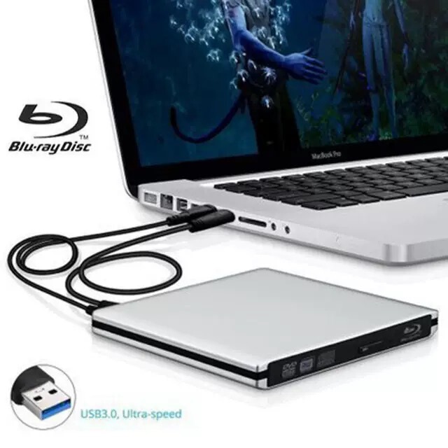 アルミ合金 usb3.0 ブルーレイバーナー超薄型ポータブル 4K HD ブルーレイモバイル光学ドライブラップトップ|undefined