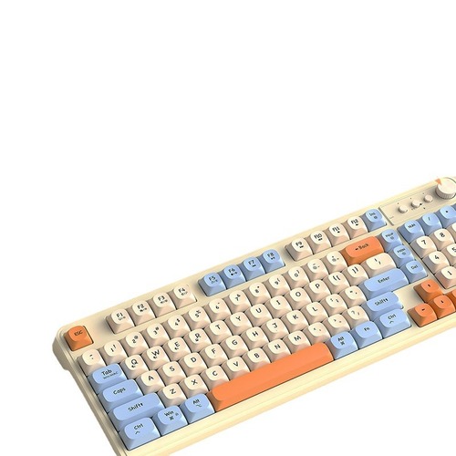 Forerunner Wireless Bluetooth Dual Mode Keyboard and Mouse Set Silent Mechanical Feel Office Game Girls Good Looks