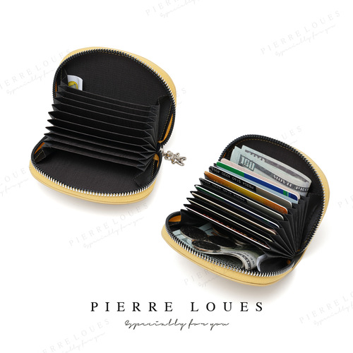 Cross-border large-capacity women's slim wallet fashionable PU multi-card slot pleated wallet document bag Instagram-style women