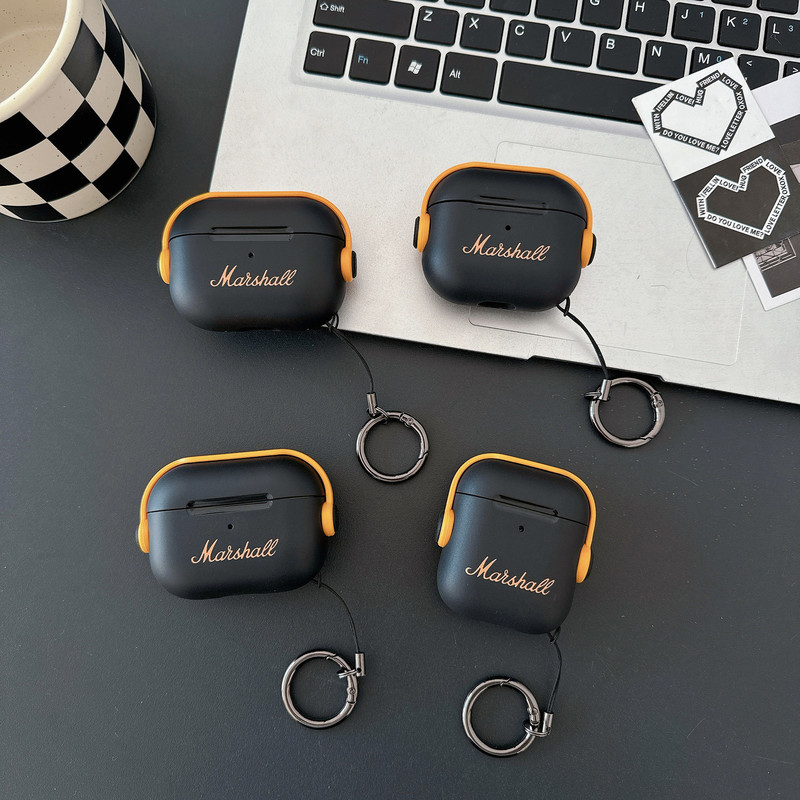 Suitable for Airpods1/2/3 Apple AirPods Pro2 Marshall Wireless Bluetooth Anti-Fall Earphone Case Protective Case Suitable for Airpods1/2/3 Apple AirPods Pro2 Marshall Wireless Bluetooth Anti-Fall Earphone Case Protective Case