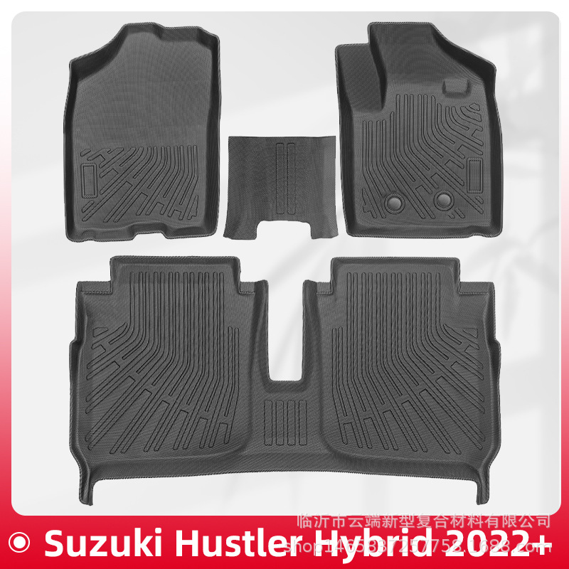 适用于Suzuki Hustler Hybrid 2022+右舵3D全天候材质TPE汽车脚垫