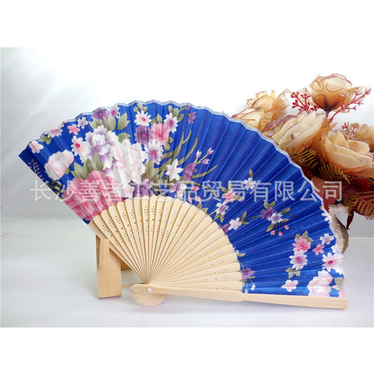 En stock ventilador de bambú de estilo chino 21CM al por mayor ventilador clásico estilo antiguo ventilador plegable de una sola cara ventilador de bambú de estilo japonés