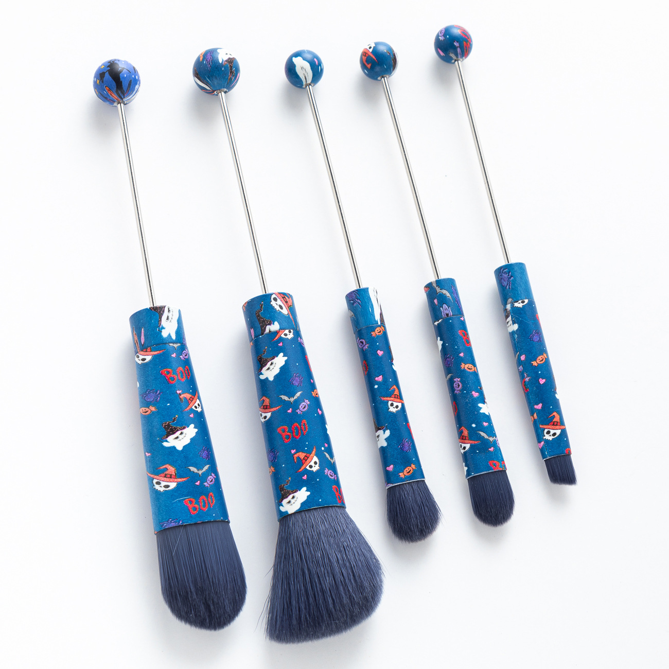 Nuevo cepillo de maquillaje DIY cuentas de metal cepillo de maquillaje cepillo de sombra de ojos cepillo de cejas cepillo de maquillaje de Navidad Halloween