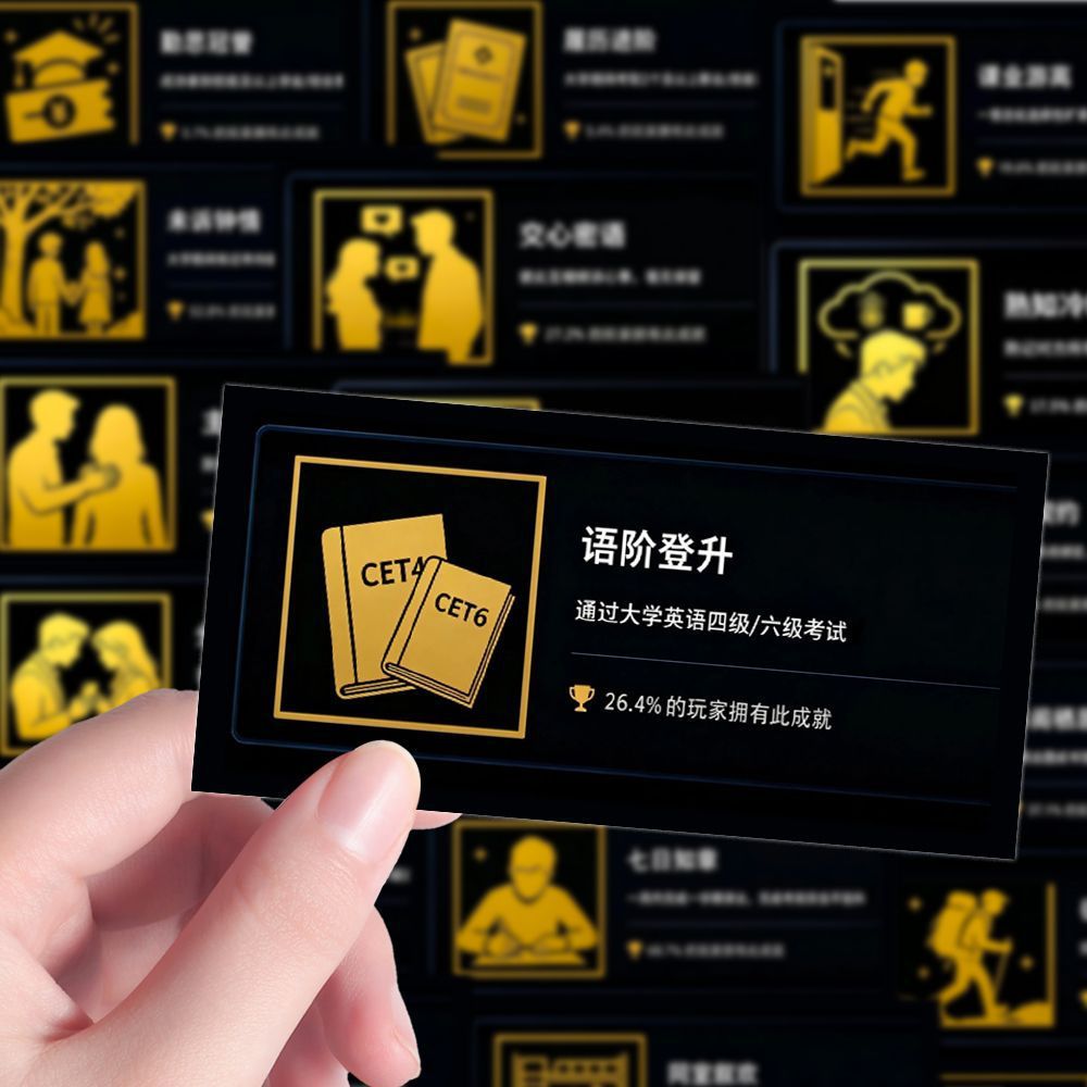 Earth Online Achievement Stickers: Complete World View Setting Achievement System Game Achievement Peripheral Stickers