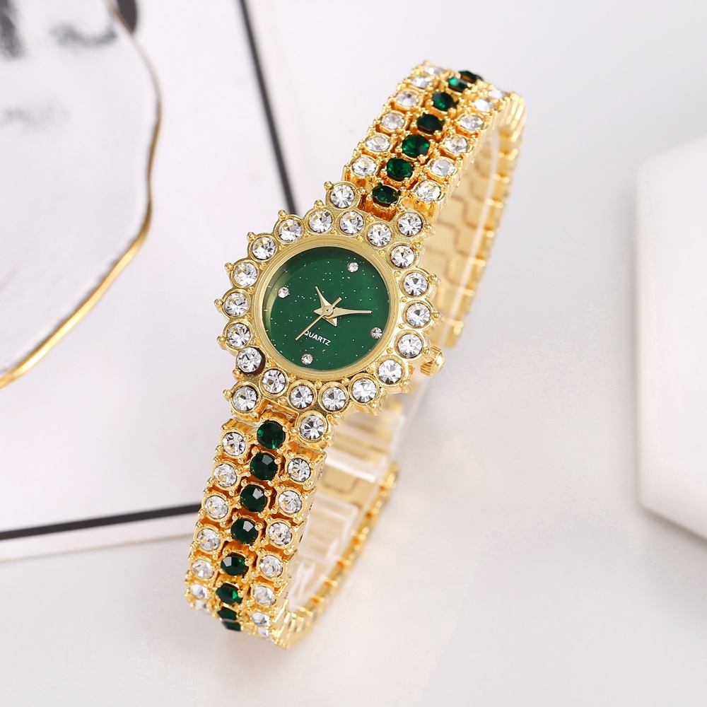 Reloj de mujer de estilo coreano reloj de pulsera de cuarzo decorativo de diamantes de moda reloj de pulsera reloj de temperamento casual de niña reloj de novia
